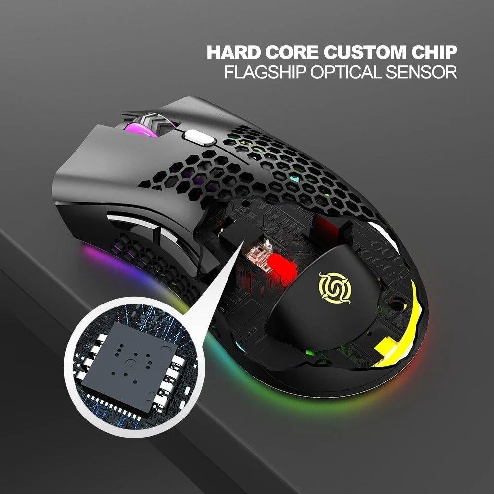 Ratón Inalámbrico Recargable para Juegos BM600 RGB para PC