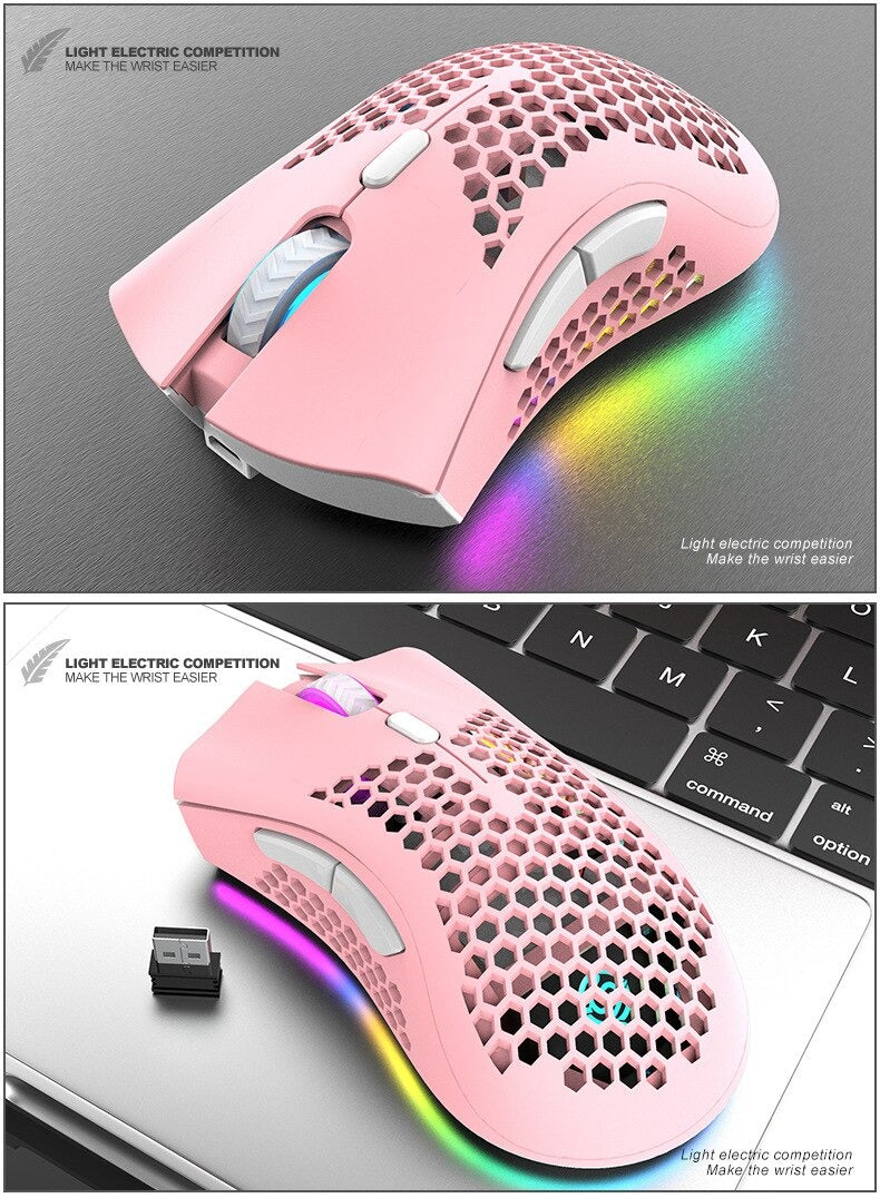 Ratón Inalámbrico Recargable para Juegos BM600 RGB para PC
