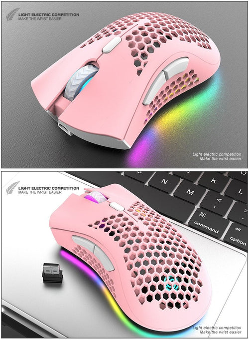 Ratón Inalámbrico Recargable para Juegos BM600 RGB para PC