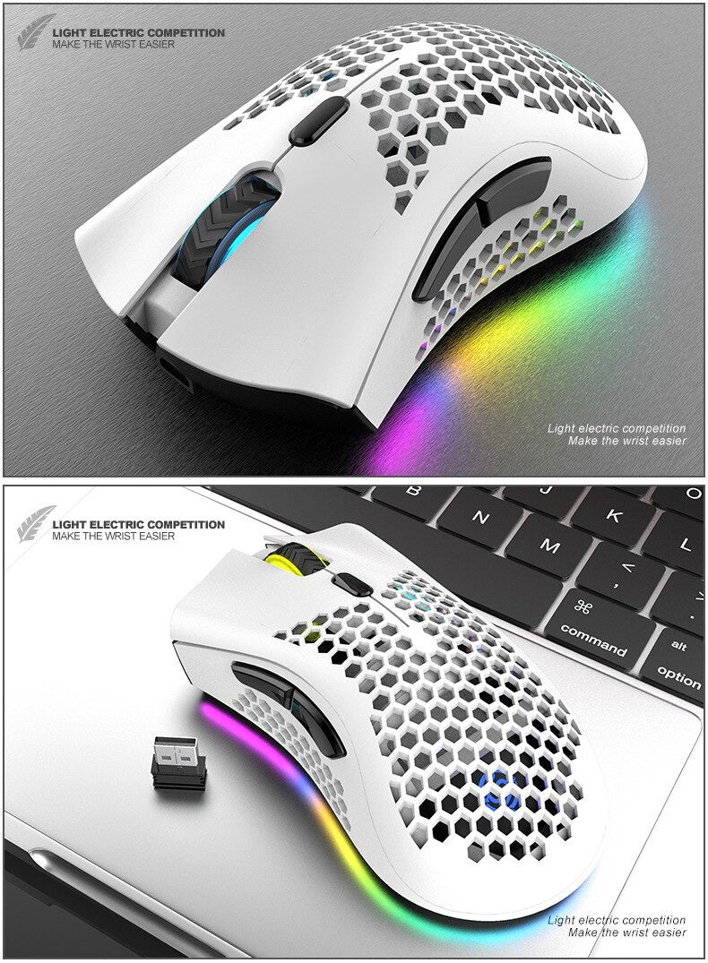 Ratón Inalámbrico Recargable para Juegos BM600 RGB para PC