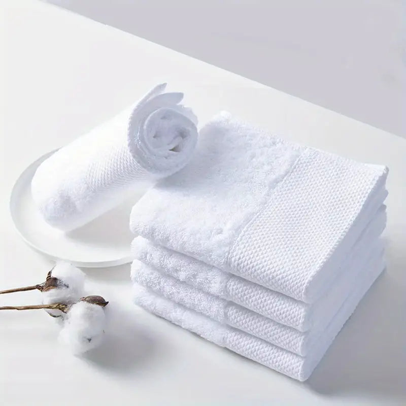 Toalla de Mano Blanca de Algodón Súper Absorbente y Gruesa (1pc)